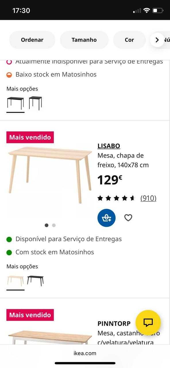 Mesa Lisabo 140x78 IKEA