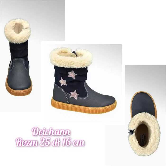 Nowe Botki 25 dł 16 cm kozaki buty 25 botki 25 kozaki Deichmann