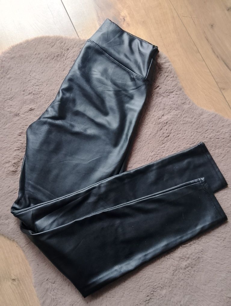 Spodnie legginsy lateksowe r.M