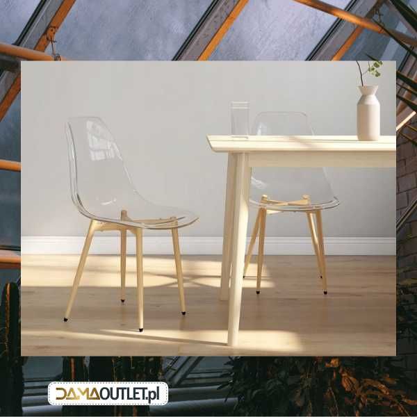 Krzesła stołowe, 2 szt., transparentne, PET fotele MEBLE DaMaOutlet.pl