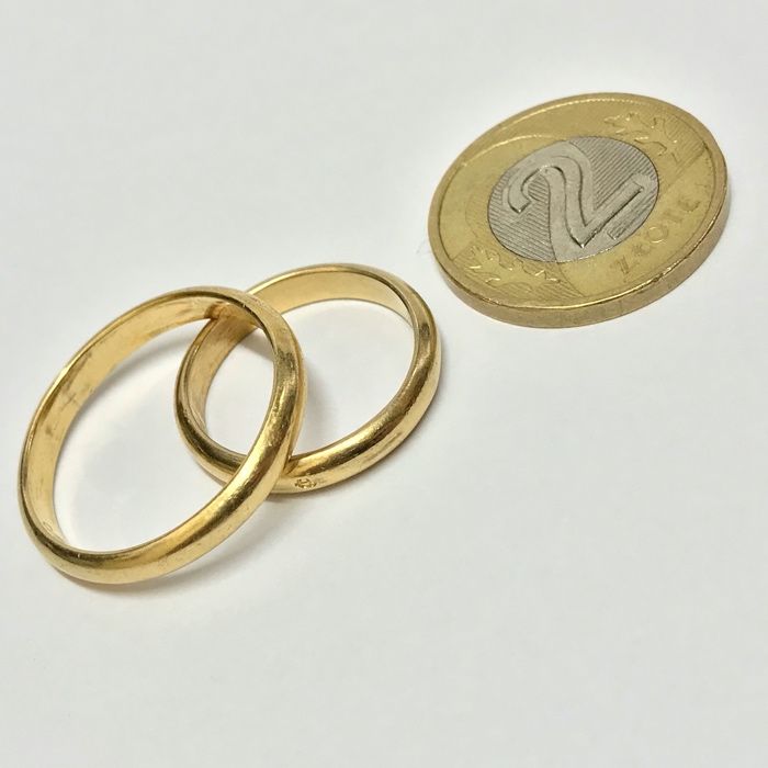 Złote OBRĄCZKI do ŚLUBU obrączki ŚLUBNE 18K r11/21