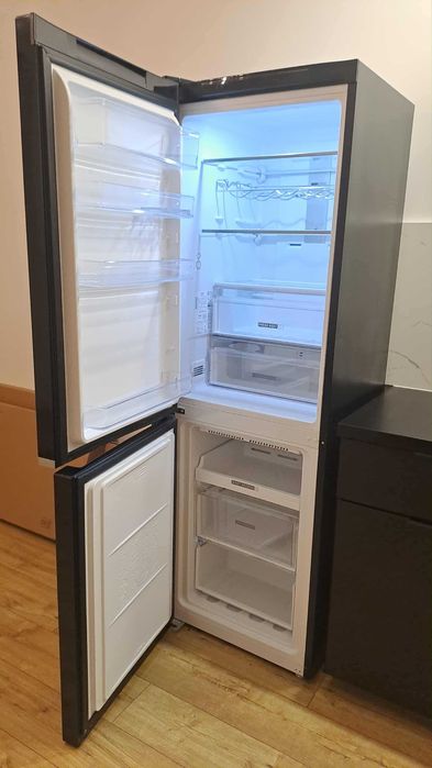 Lodówka whirpool czarna 191 cm pełny NoFrost