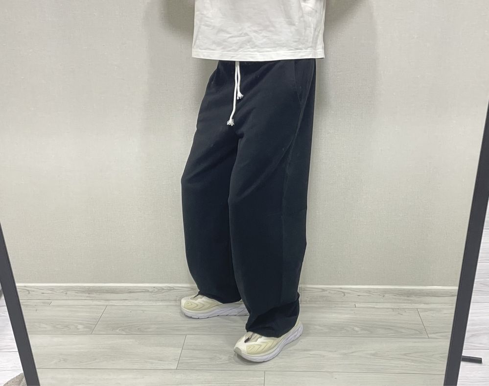 Sweatpants штани спортивні широкі чорні парашути штаны широкие baggy