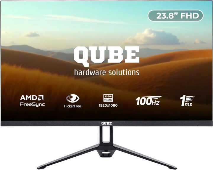 Монітор 23.8" QUBE B24F100-IPS (2 шт. Куплялись парою 4 січня 2024р.)