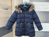 Reserved kids granatowa kurtka zimowa parka ala plaszczyk r. 116