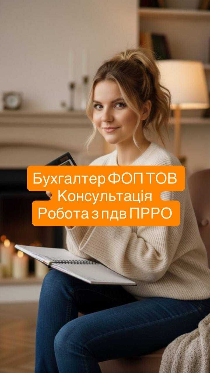 Бухгалтер ФОП ПРРО. Консультации и ведение онлайн ПДВ ТОВ