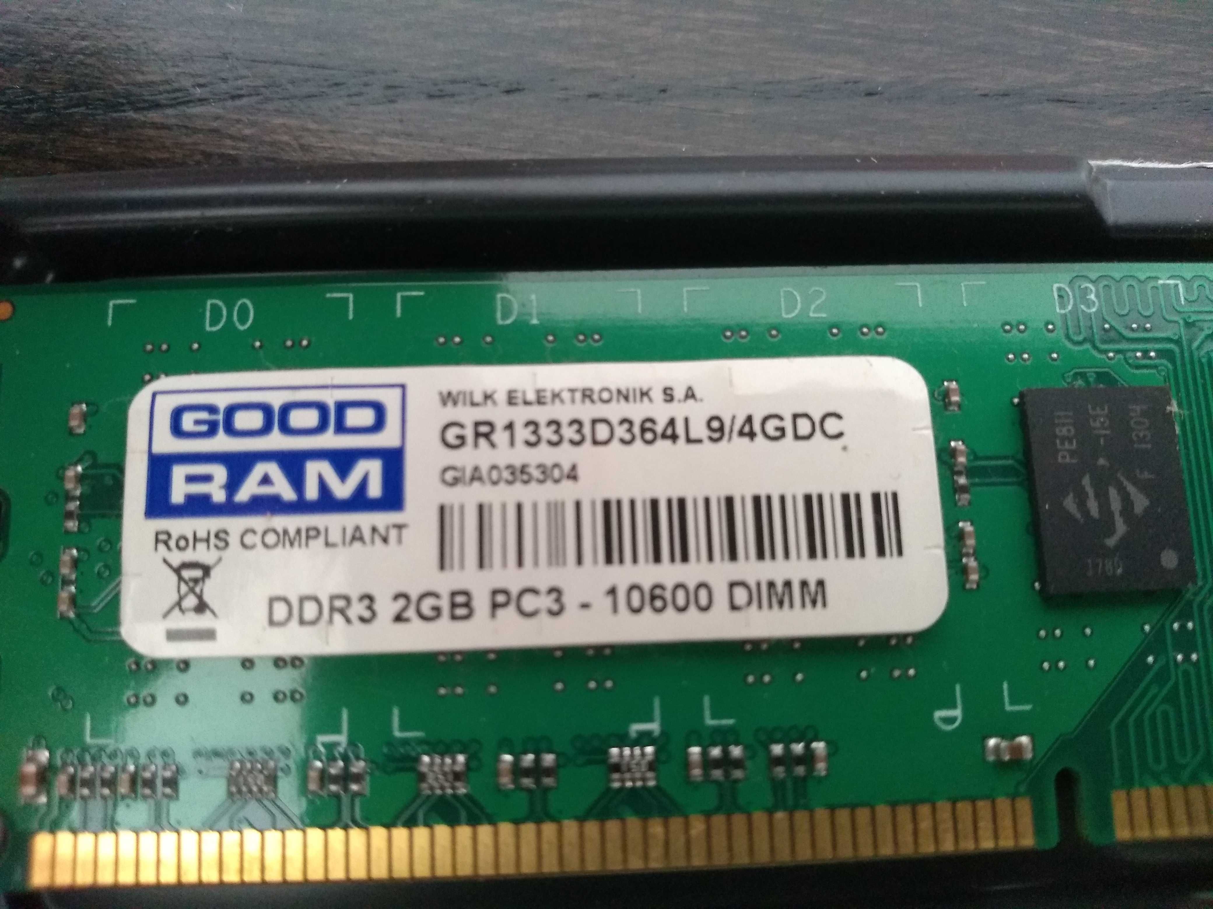 pamięć RAM GOODRAM DDR3 2x2GB, GR1333D364L 9/4 GDC