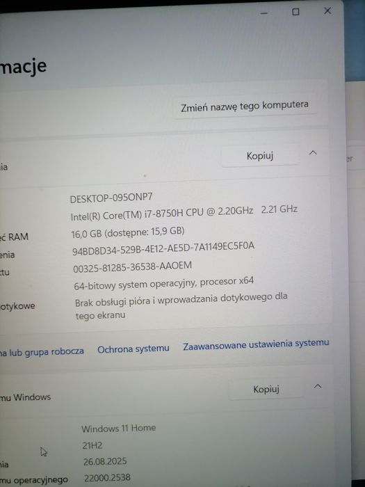 HP OMEN 16  6RDZ 12W GTX 1060 WIN 11 144hz i7 8 GEN 16GB 512GB SSD