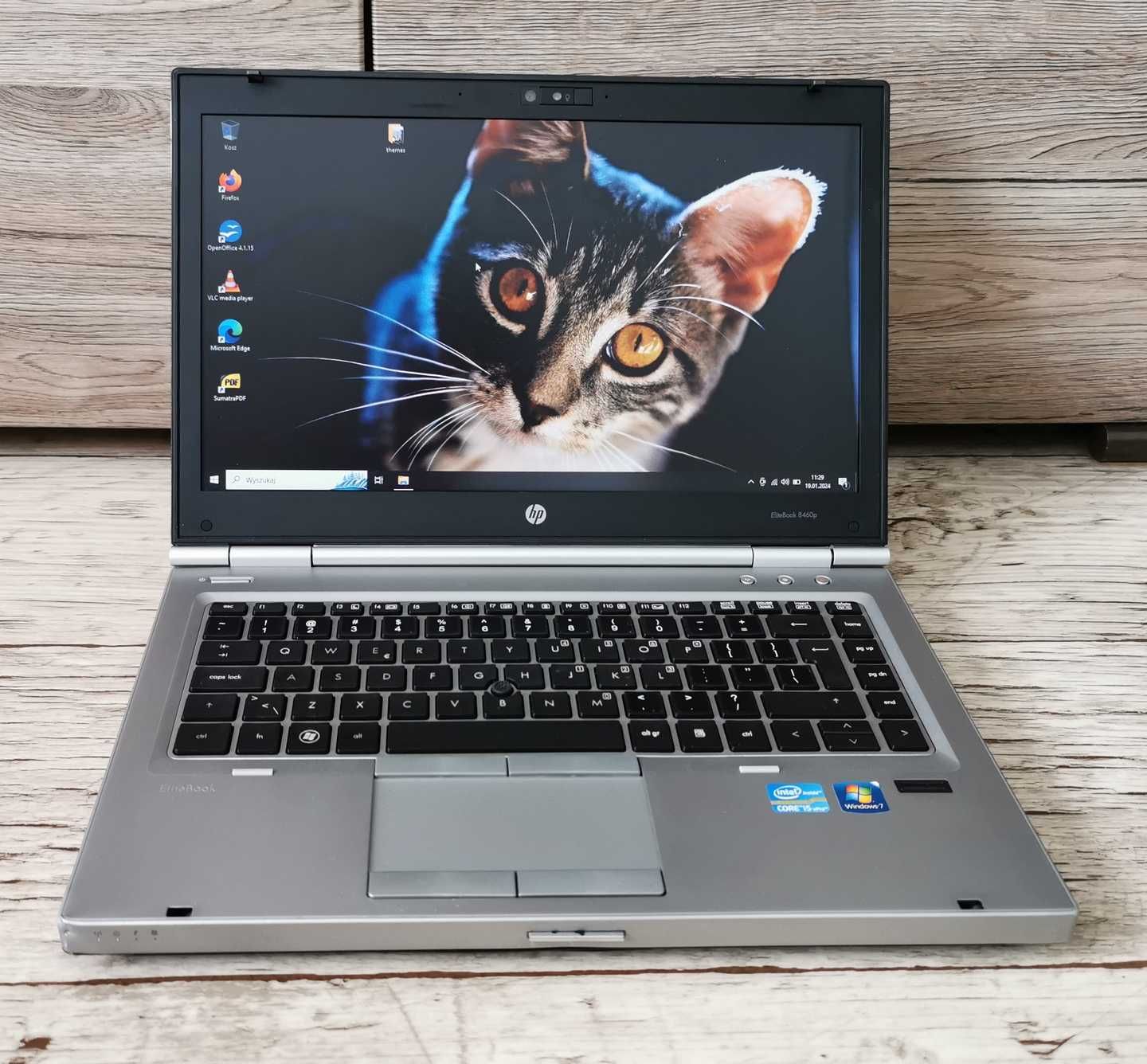 Tani laptop HP 8460p 14" I5 2.5GHz 4GB SSD 128GB idealny