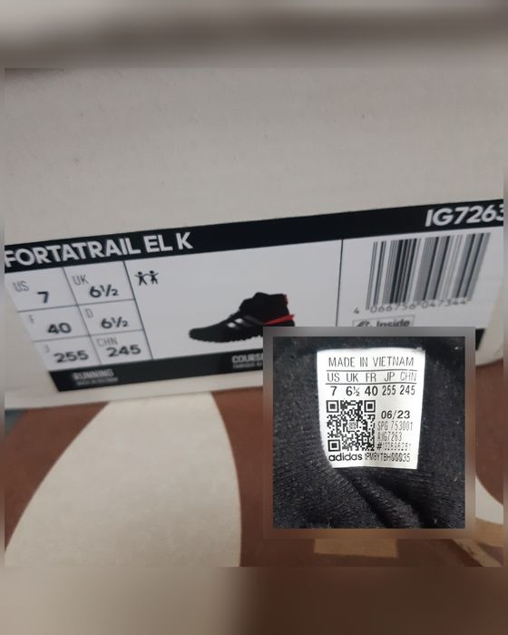 Ботинки зимние adidas fortatrail el k, 40(26см) p.Оригинал