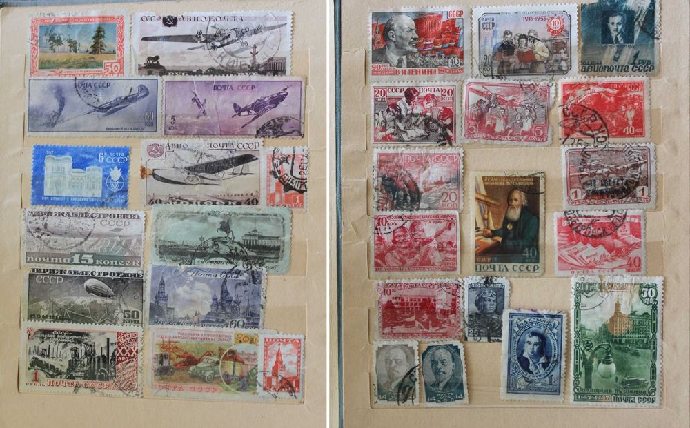 Марки ссср 1920 - 1950 гг и другие альбом в подарок
