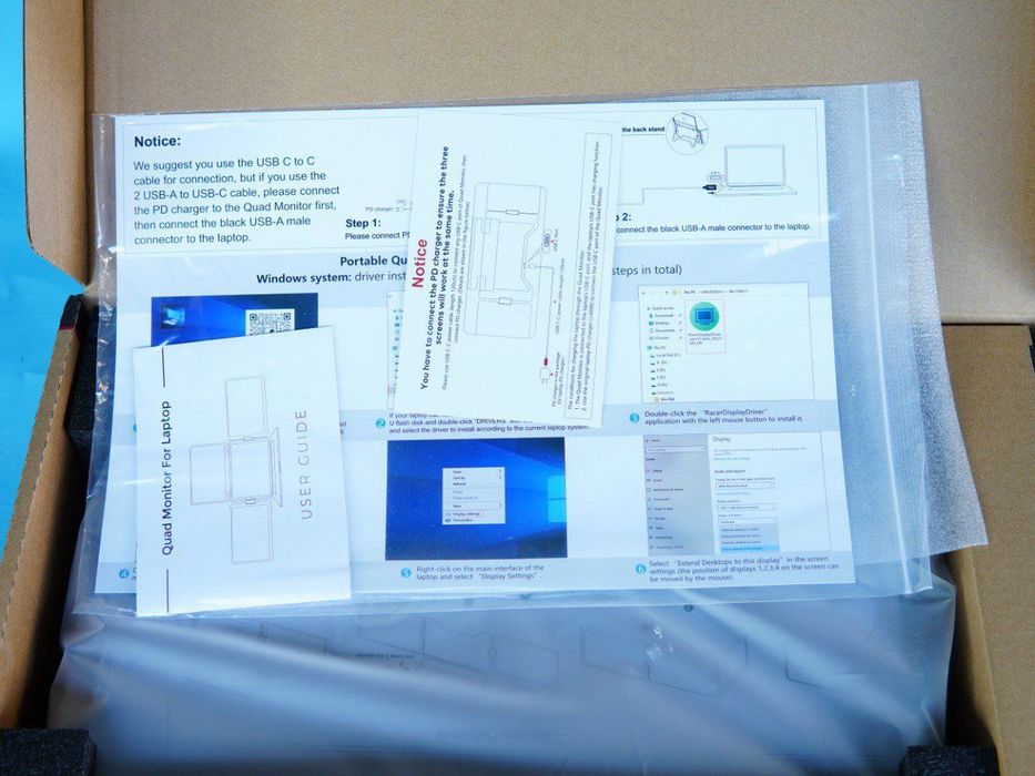 16-дюймовый портативный монитор с четырьмя экранами и разрешением 1080