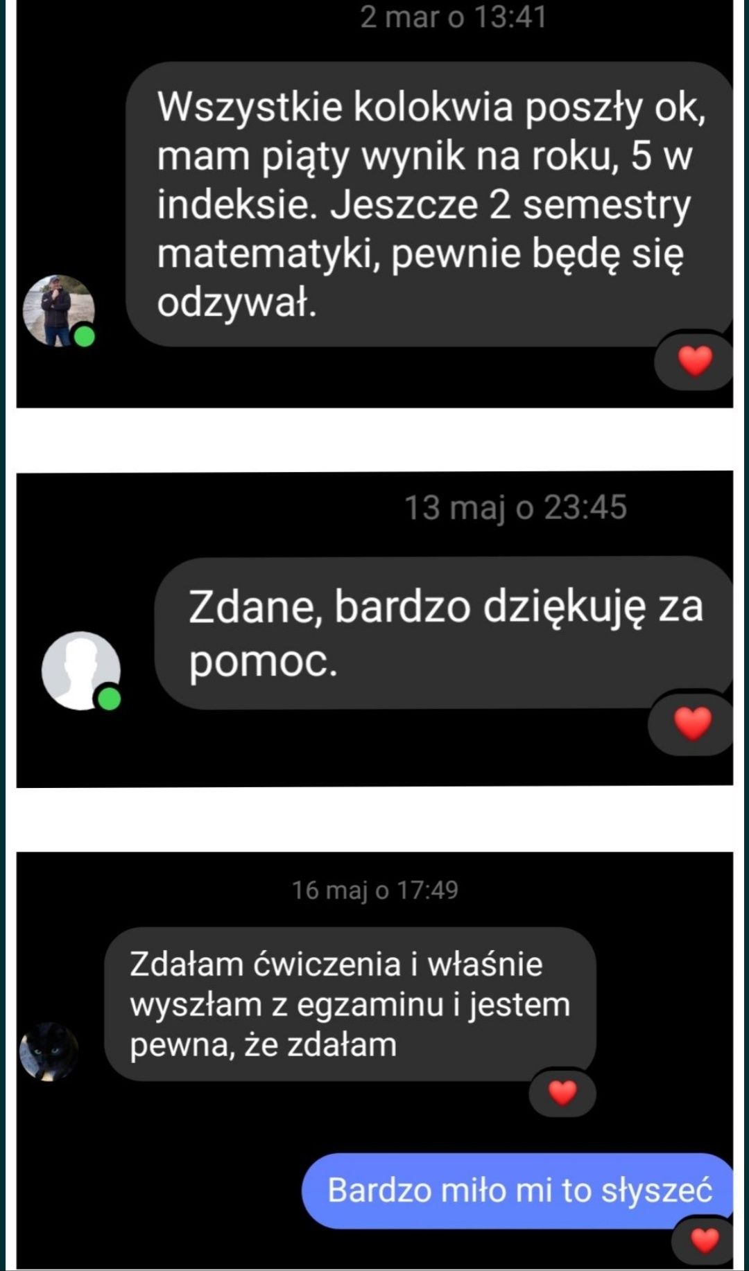 Korepetycje z matematyki, matura, studia: atmosfera, konkrety, progres