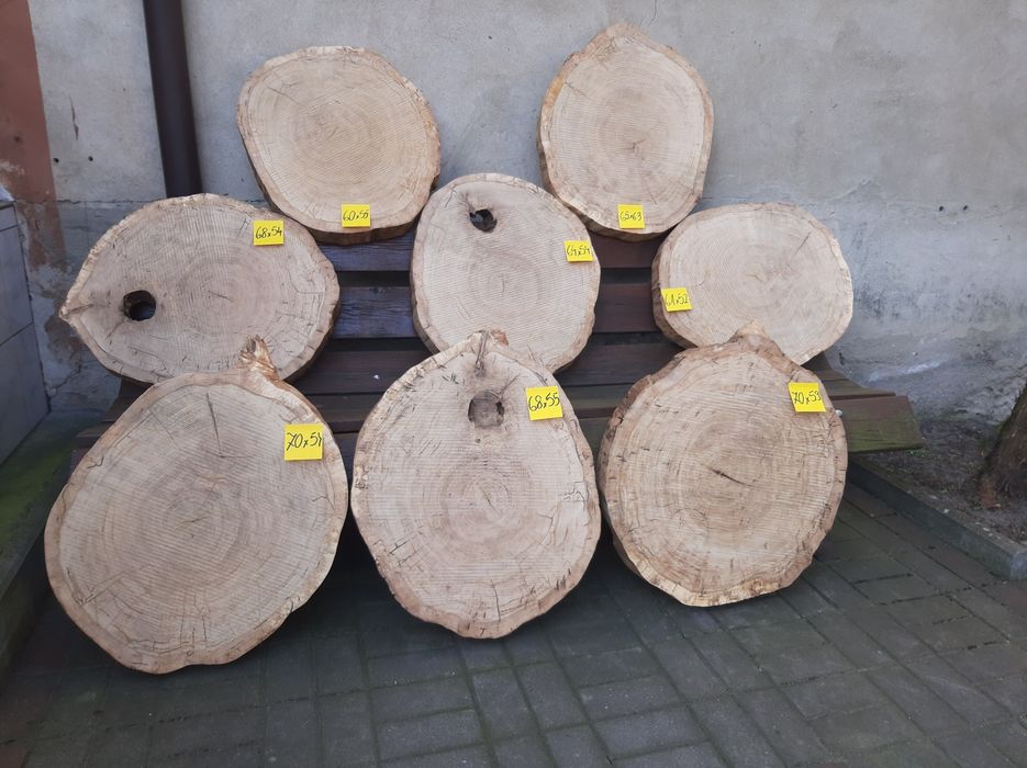 Plastry dębu,podstawki brzozowe i akacjowe