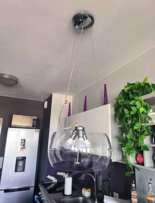 Lampa wisząca szklana