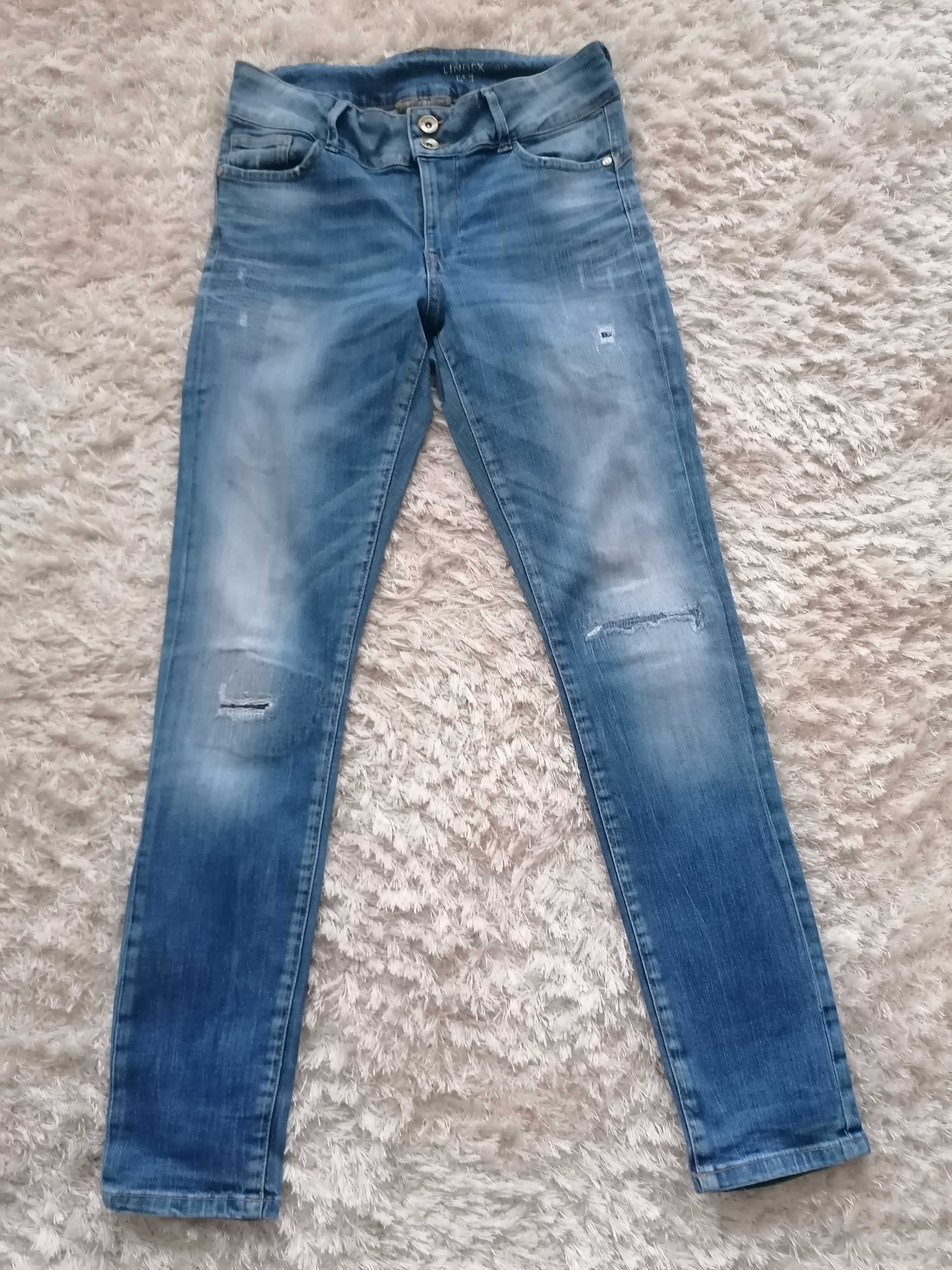 Dżinsy modne r. 36 zwężane, rurki, nietuzinkowe