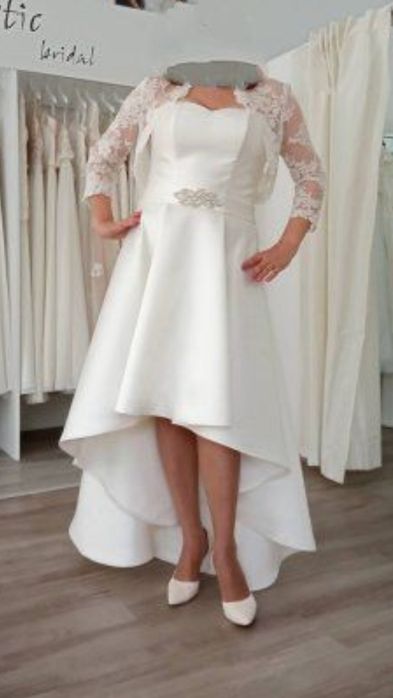 Piękna suknia ślubna, szyta na zamówienie, rozmiar 42