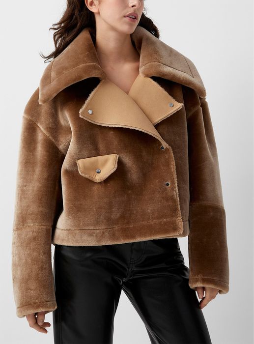 Nanushka oryginalne sztuczne futro damskie nowe z metką rozmiar M