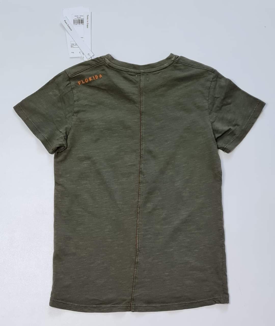 Koszulka T-shirt khaki OVS kieszonka 128cm 7/8lat