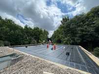 Tela PVC telhado • USADA • cortada ≈ 140m2