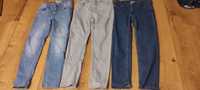 3 pary spodnie jeansowe chłopięce 146/152