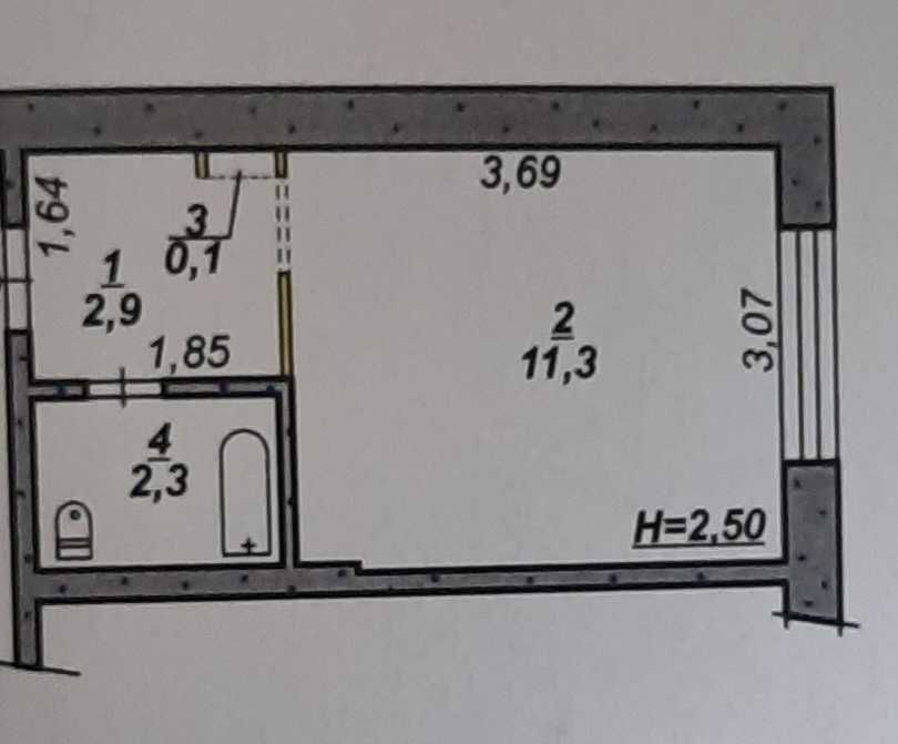Кімната у гуртожитку Даманський вул. Доватора 29 (комната в общежитии)