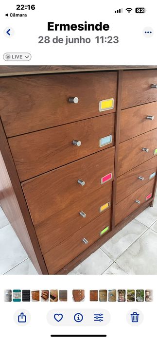 Armário estilo Vintage com gavetas