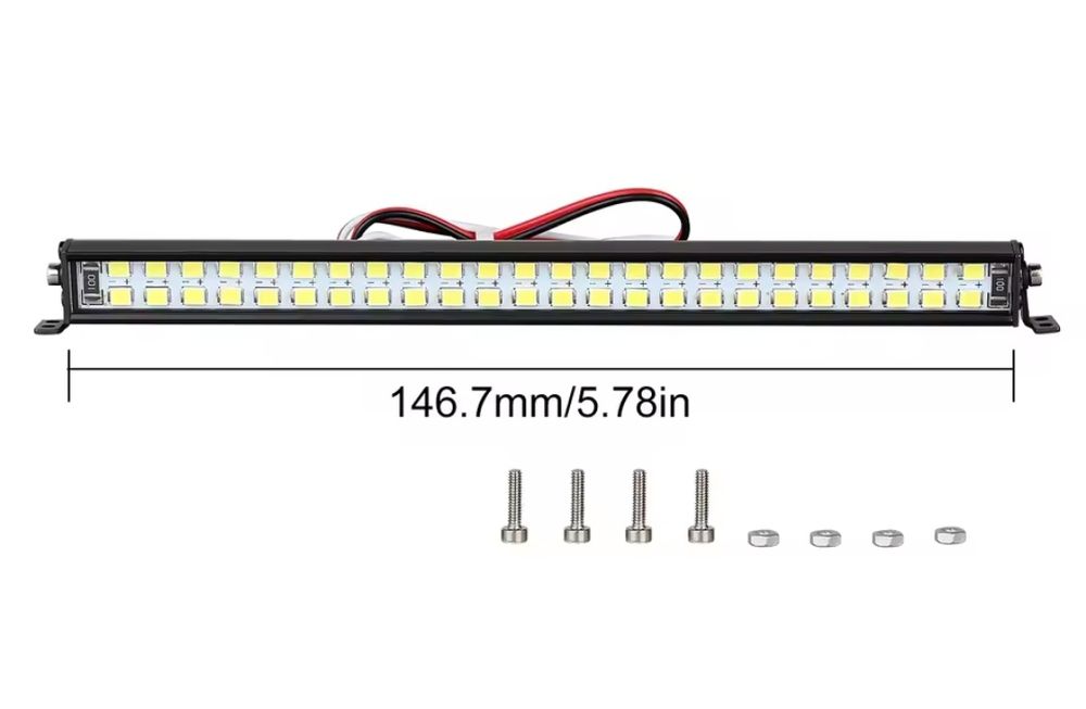 Listwa LED lightbar 147mm ze sterowaniem do modelu rc TRX SCX MST FMS