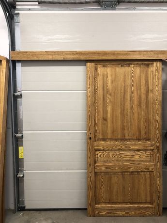 Drzwi drewniane przesuwne OD RĘKI wahadłowe szczotkowane