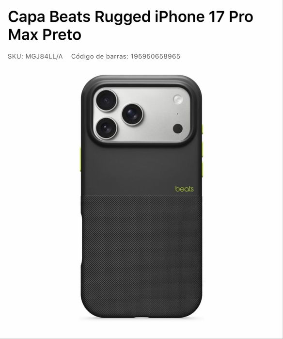 Capa Beats IPhone 17 Pro Max