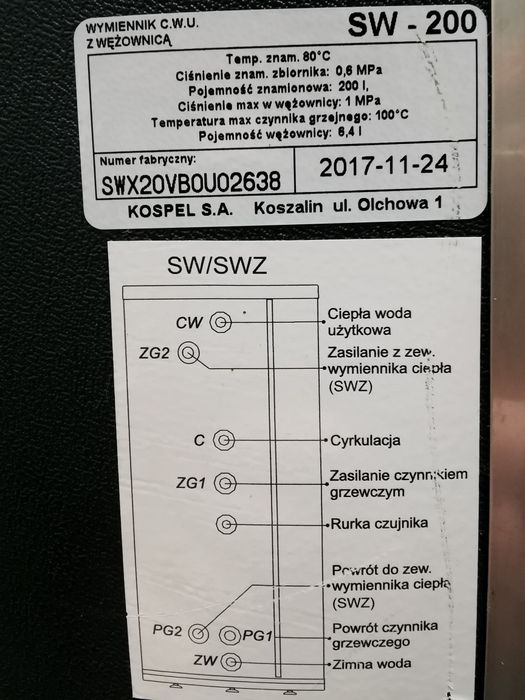 Pompa ciepła Hewalex PCCO Split 13kW plus zasobnik 200l. Okazja