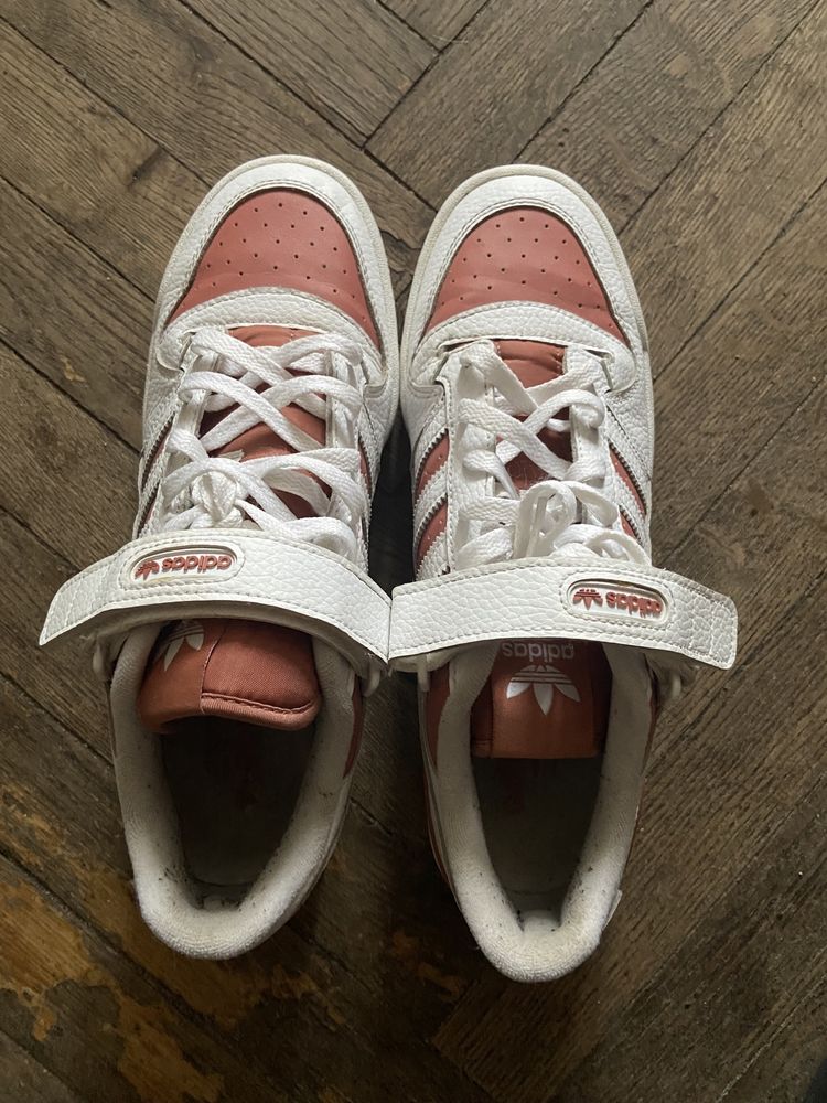 Шкіряні кросівки adidas Originals Forum Low, колір білий GY8557