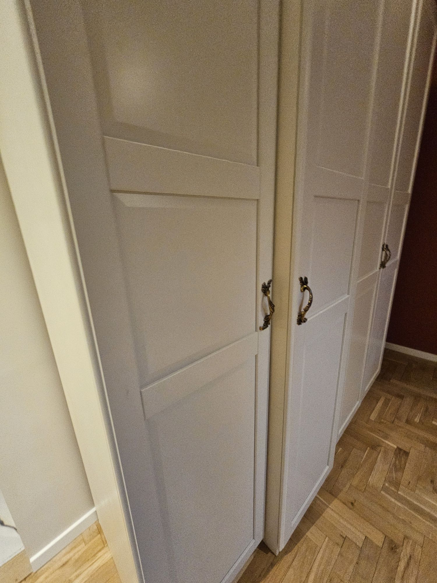 Dwie szafy pojedyncze białe wysokie ikea