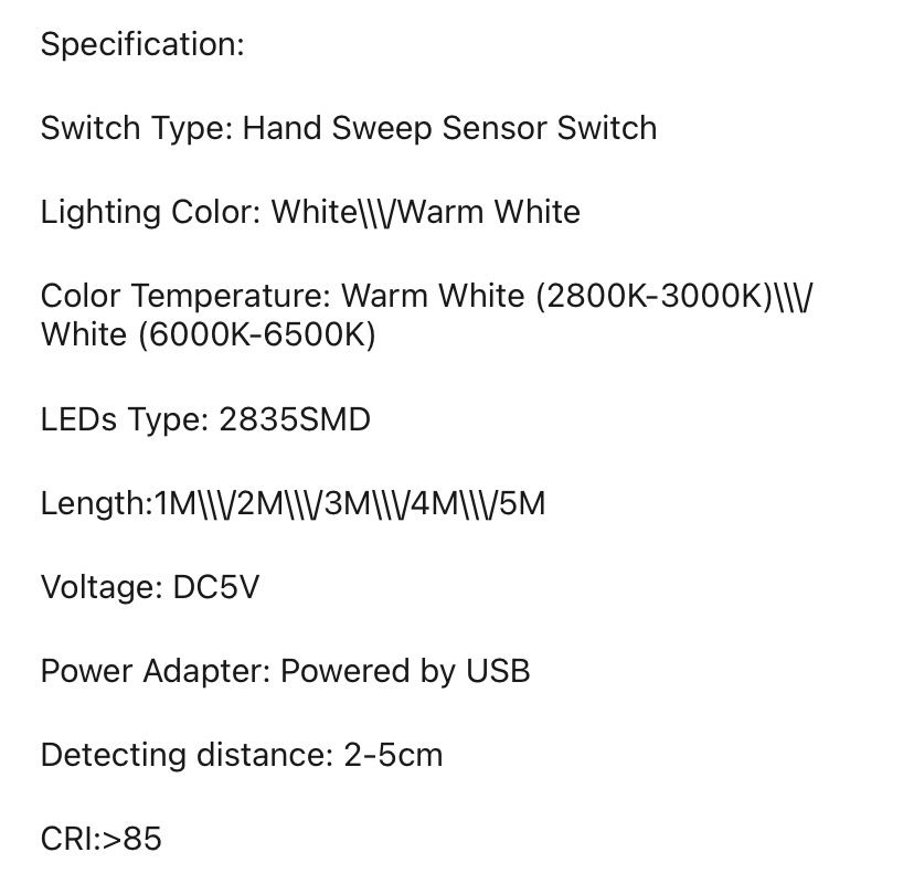 Led лента USB 5v 2метри від павербанку, сенсорне управління