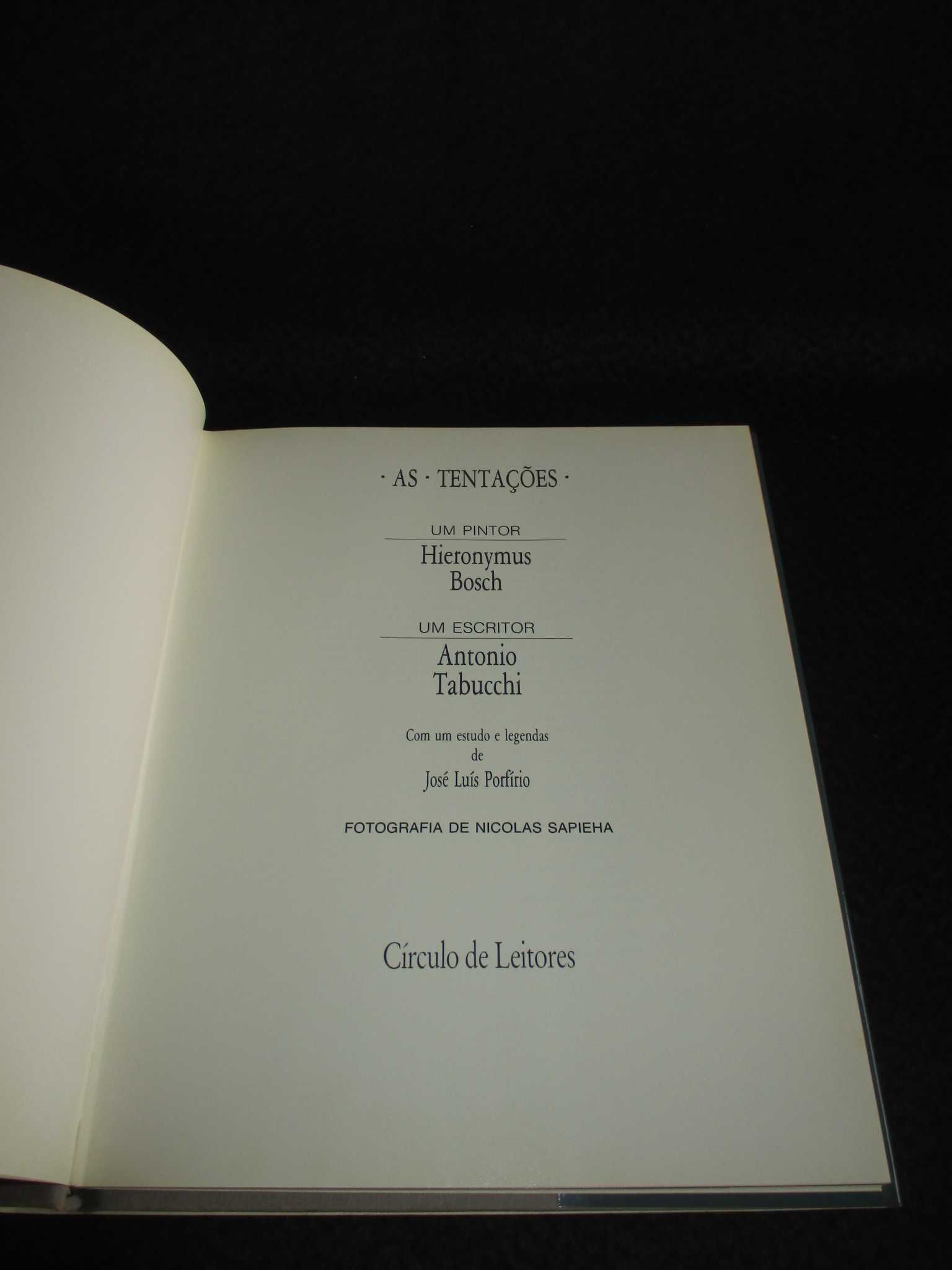 Livro As Tentações Um Pintor Hieronymus Bosch Um escritor Tabucchi