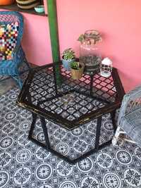 Stolik kawowy stół Loft metalowy Marokańska koniczyna