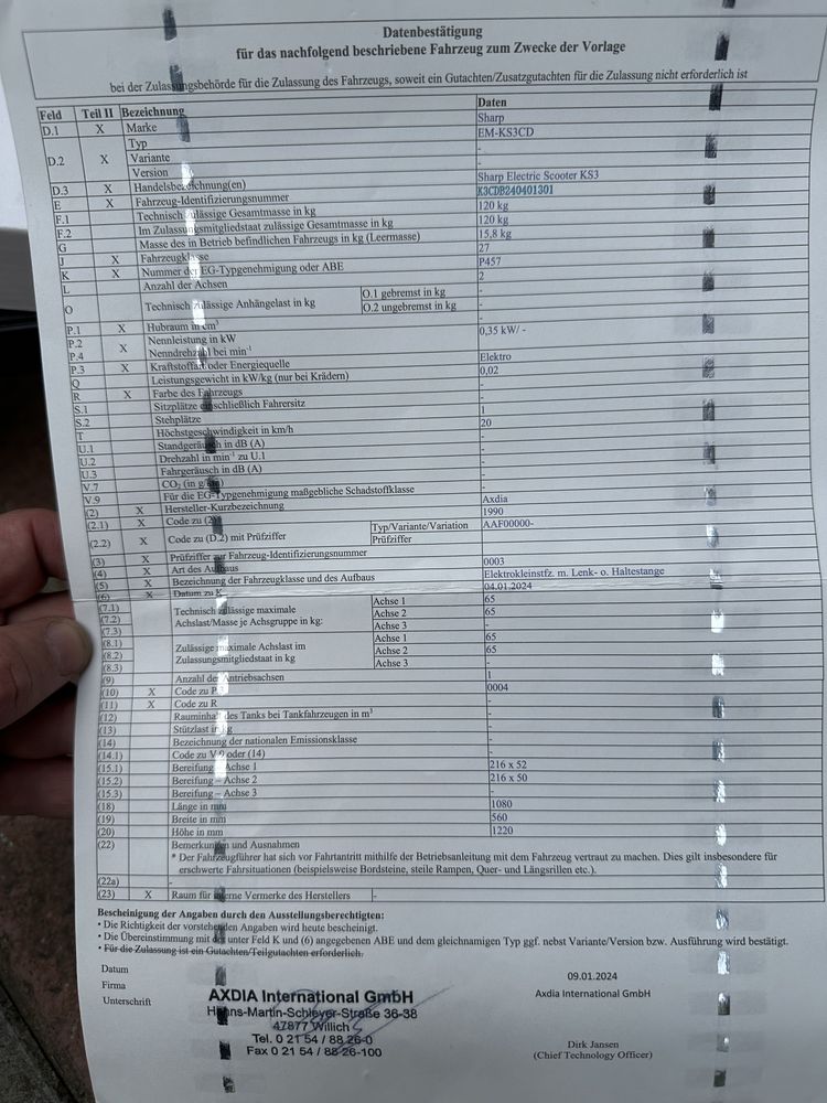 Електросамокат Sharp KS3