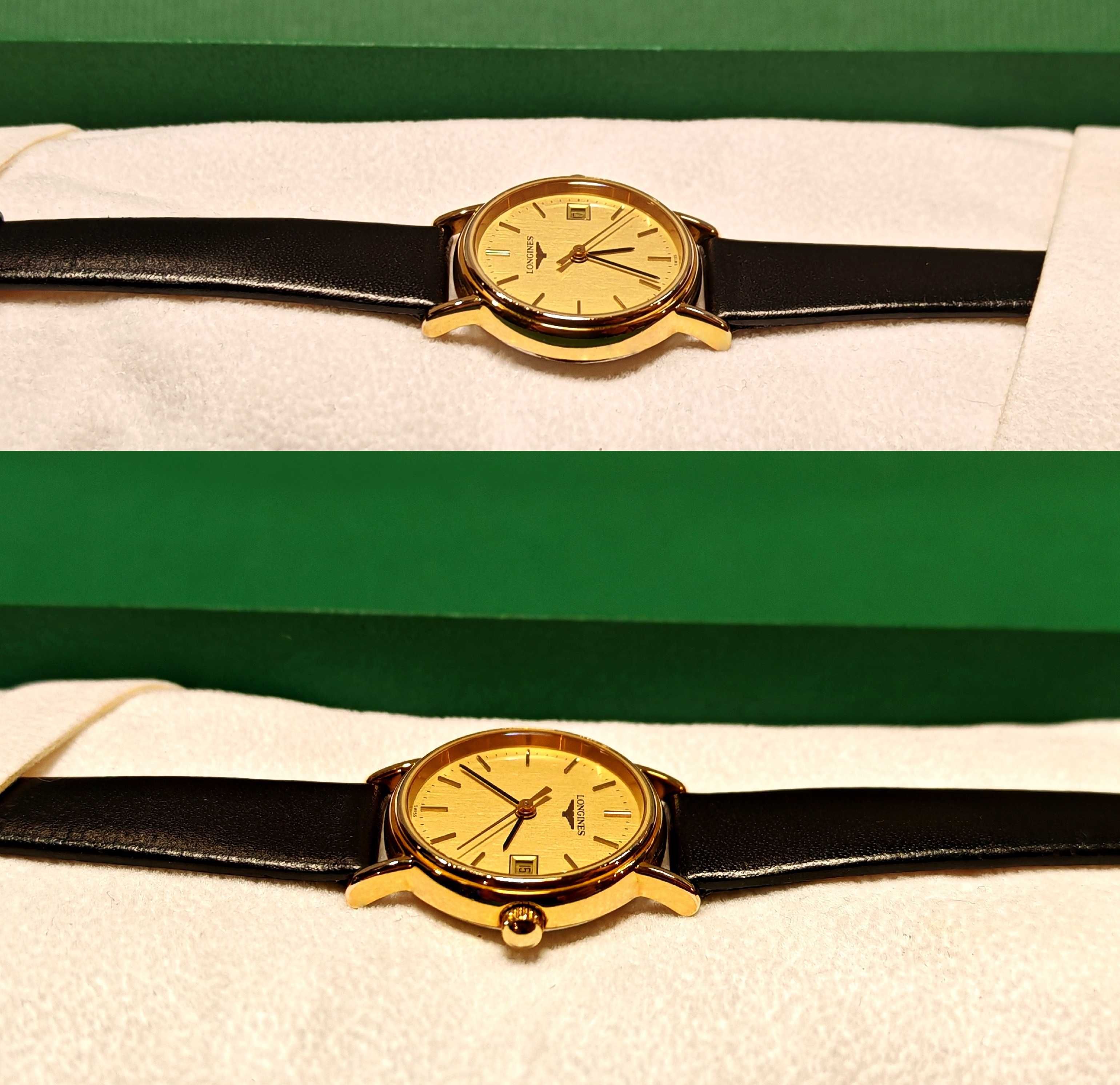 Zegarek Longines Grande Presence Classique 24mm Data Pozłacany Pudełko