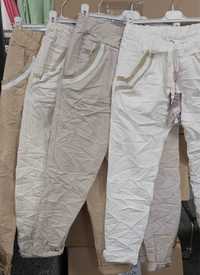 Hitowe spodnie gumy biały kolor dostępny