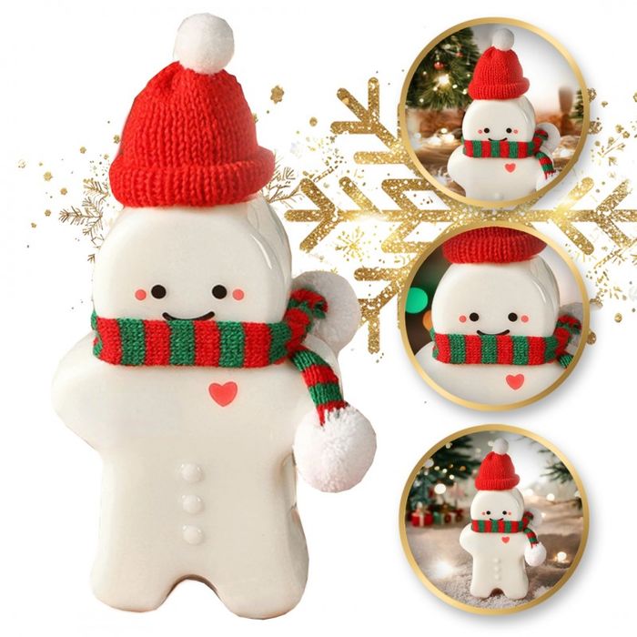 butelka dekoracyjna 350ml kształt pierniczka z szalikiem 17cm bd38