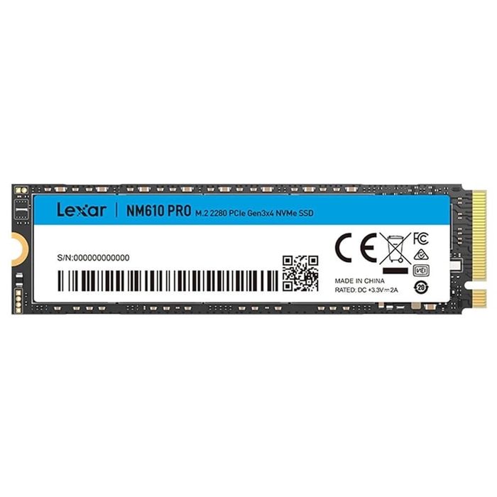 SSD накопичувач Lexar NM610 PRO 2TB M.2 NVMe PCIe Gen3x4, до 3300 MB/s