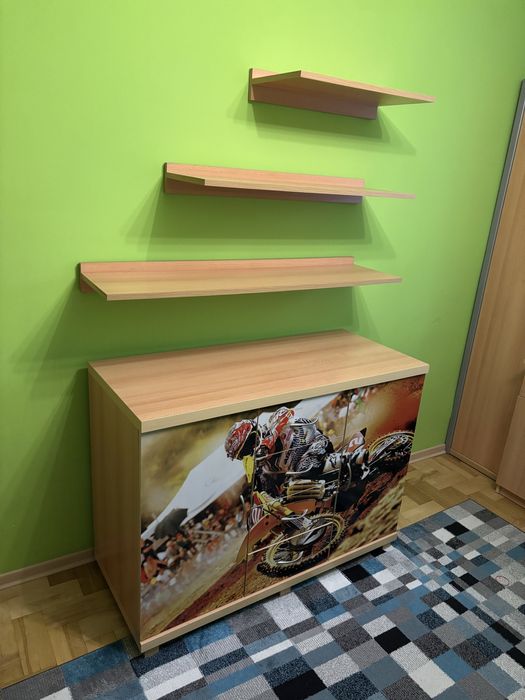 Komoda dziecięca 120x50 cm plus 3x półki