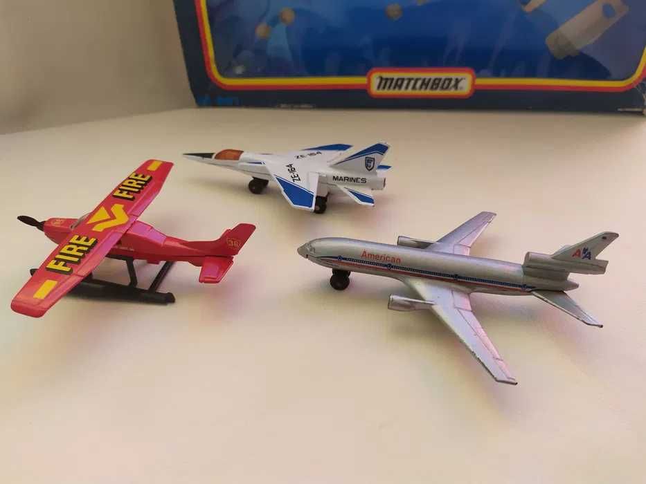 3 aviões Matchbox Skybusters SB-801 Mirage DC-10 Cessna - 1973/4 (EXC)