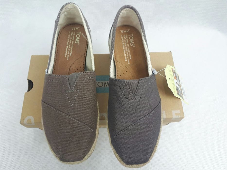 Espadryle TOMS dk grey stripe uniwersity em classic a eu37