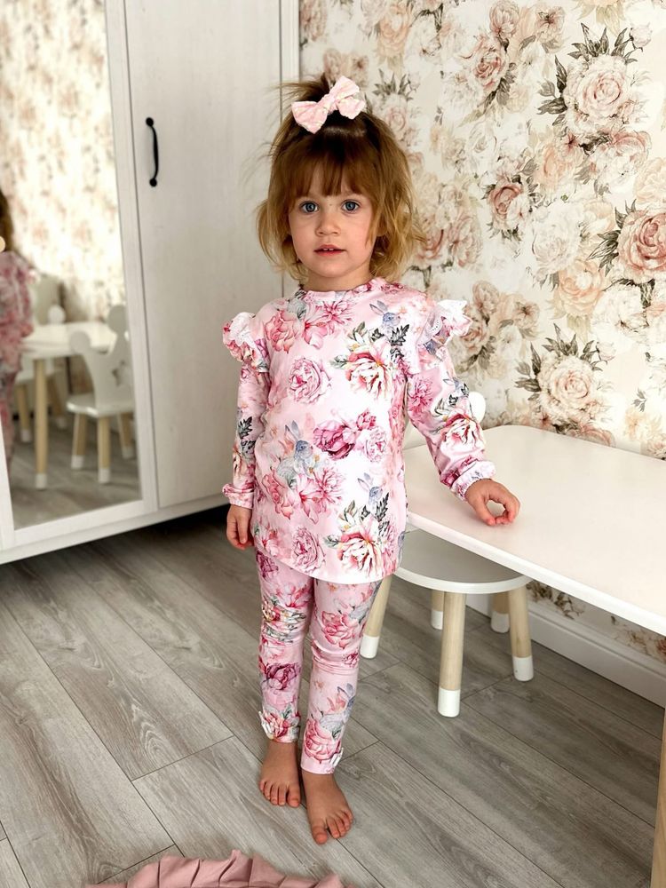 Legginsy w kwiaty nikol fashion 86-128