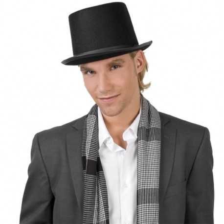 Cylinder czarny z Czarną Lamówką