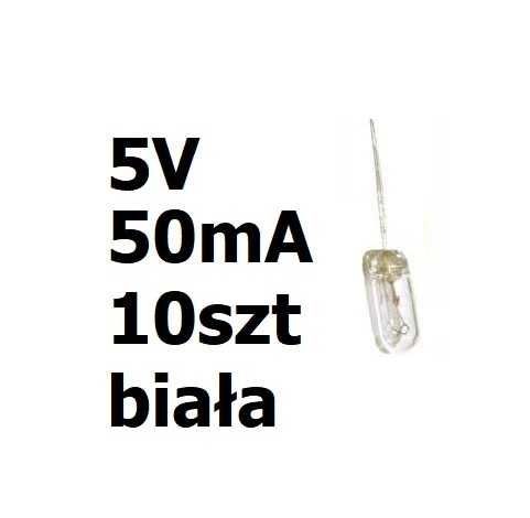 Żarówka miniaturowa biała 3x7mm 5V 50mA 10szt