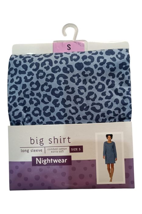 Damska koszula nocna Big Shirt Nightwear długi rękaw rozmiar S
