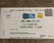 2 bilhetes para o Sumol Summer Fest - 5 de julho