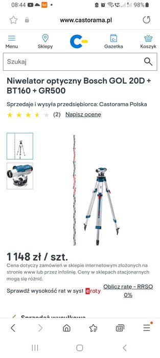 niwelator optyczny Bosh Gild 20G BT160